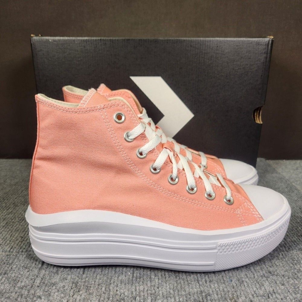 Converse CTAS Move Hi Womens Size 10 Lawn Flamingo White Platform Sneakers Shoes